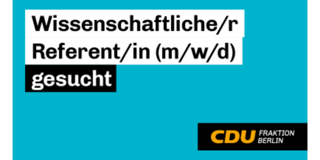 Wissenschaftliche/r Referent/in, 22.05.2023