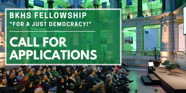 BKHS Fellowship “For a just democracy!” (m/f/x) Bundeskanzler Helmut Schmidt Stiftung (BKHS) Hamburg, 16.05.24 15.06.24